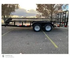 2022 7' x 16' Tandem Axle Flatbed Trailer